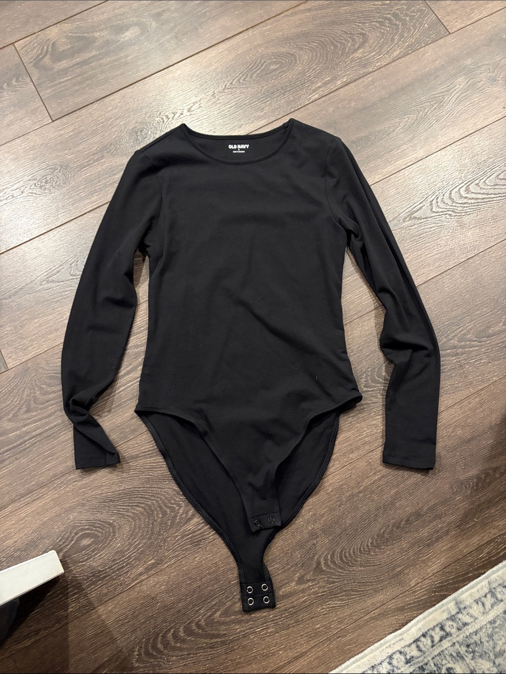 Old Navy Black Long-Sleeve Bodysuit